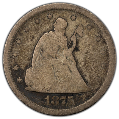 United States 1875-S 20 Cents Seated Liberty Silver Coin