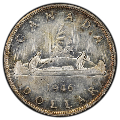 SOLD Canada 1946 SWL Short Water Line $1 Silver Dollar Coin