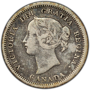 SOLD Canada 1858 Small Date 5 Cents Silver Coin - Very Fine