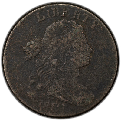 United States 1801 100/000 Draped Bust Large Cent Coin