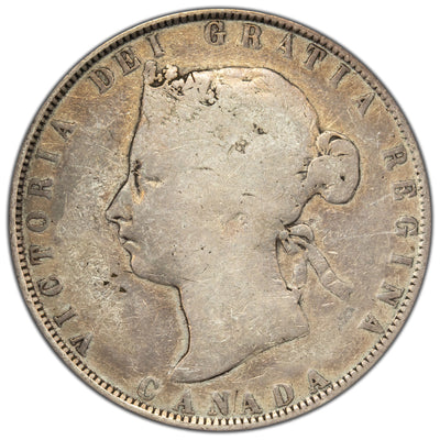 Canada 1870 LCW 50 Cents Half Dollar Silver Coin - G-6