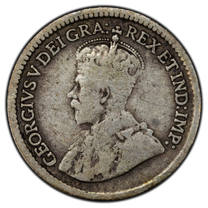 SOLD Canada 1915 5 Cents Silver Coin - VG