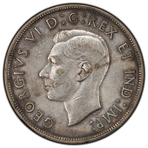 SOLD Canada 1947 Pointed 7 $1 Silver Dollar Coin - Cleaned