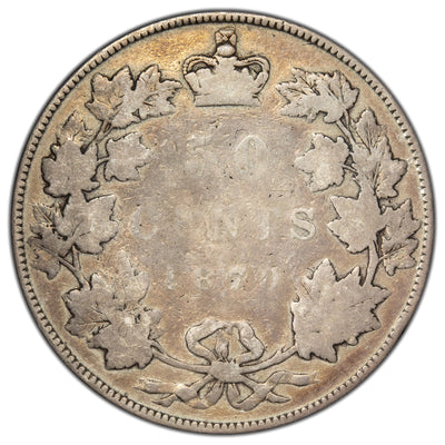Canada 1870 LCW 50 Cents Half Dollar Silver Coin - G-6