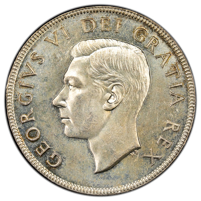 Canada 1952 No Waterlines $1 Silver Dollar Coin - Choice Uncirculated