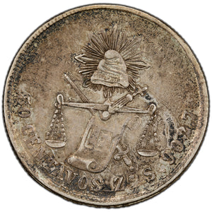 Mexico 1878 Zacatecas 50 Centavos Silver Coin