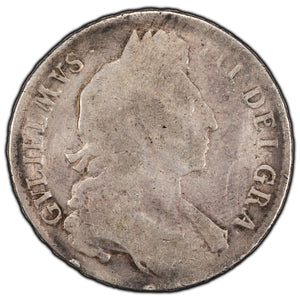 SOLD Great Britain 1696 1/2 Half Crown Silver Coin KM #491