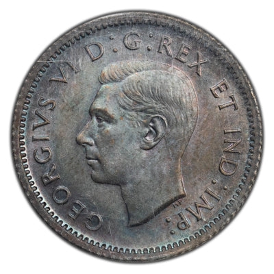 Canada 1937 10 Cents Dime Silver Matte Specimen Coin - ICCS SP-67