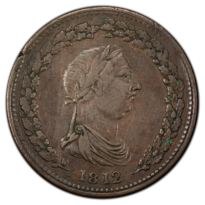 Lower Canada 1812 1d One Penny Token LC-47B1 - Very Fine +