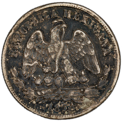Mexico 1878 Zacatecas 50 Centavos Silver Coin