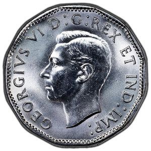 SOLD Canada 1944 5 Cents Nickel Coin - Choice UNC