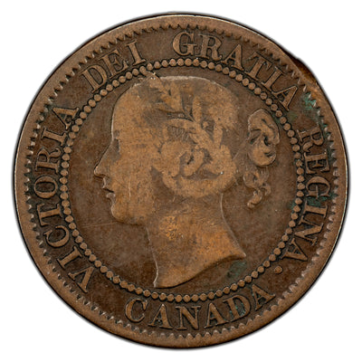Canada 1858 One Large Cent Coin First Year of Issue! - Very Good