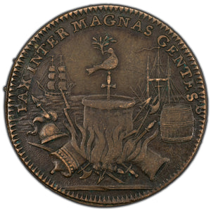 SOLD Great Britain 1802 Peace Proclaimed Between Britain & France Medal - Damaged Rim