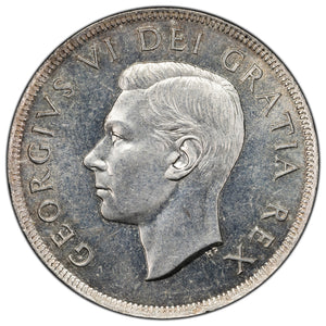 SOLD Canada 1949 $1 Silver Dollar Coin - Matthew Ship - AU/UNC