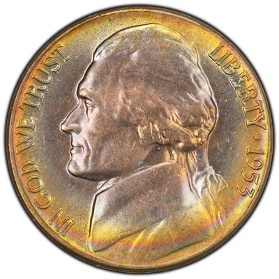 SOLD United States 1953-D FS-501 D / Inverted D 5 Cents Jefferson Nickel Coin - Uncirculated+