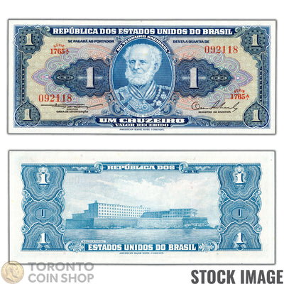 Brazil N.D (1954-58) 1 Cruzeiro Note P#150a - Uncirculated