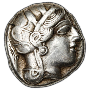 SOLD Ancient Greece 440-413 BC Athens Silver Coin With Countermark