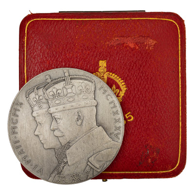 SOLD Great Britain 1935 George V Silver Jubilee Medal 56mm In Original Box