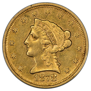SOLD United States 1878 $2 1/2 Quarter Eagle Gold Coin