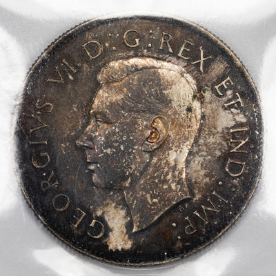 SOLD Canada 1944 Far 4 50 Cents Half Dollar Silver Coin - ICCS MS-64
