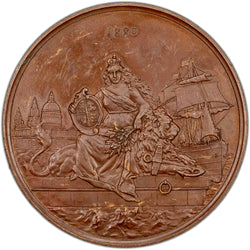 Great Britain 1889 Queen Victoria 70th Birthday 65mm Bronze Medal BHM-3365 Eimer 1747