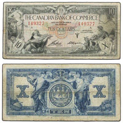 SOLD $10 1935 Canadian Bank of Commerce Canada Chartered Note #75-18-06 - Fine