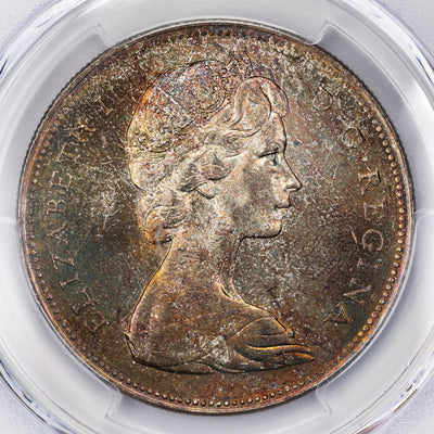 SOLD Canada 1966 Large Beads $1 Silver Dollar Coin - PCGS MS-65 Nice Toning