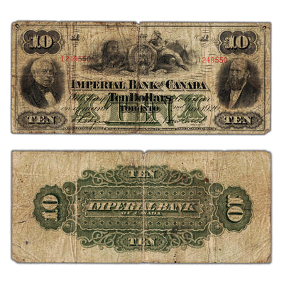 SOLD $10 1920 Imperial Bank of Canada Chartered Note CH #375-16-12