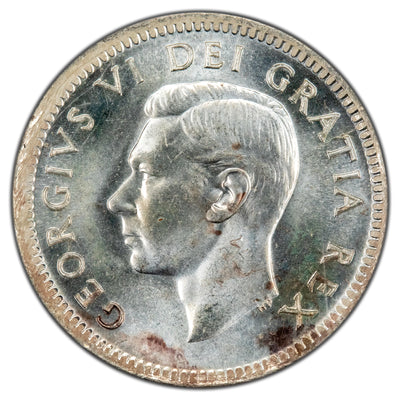 Canada 1952 10 Cents Dime Silver Coin - ICCS MS-65