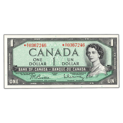 $1 1954 Bank of Canada Note *A/Y Replacement Prefix BC-37bA - UNC