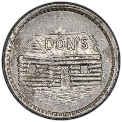 United States 10 Cents Trade Token Don's Alaskan Log Cabin
