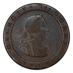 SOLD Isle of Man 1813 1/2 Half Penny Coin