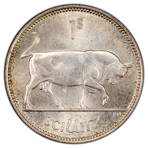 SOLD Ireland 1930 Shilling SIlver Coin - Uncirculated