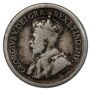 SOLD Canada 1915 5 Cents Silver Coin - VG