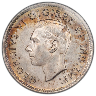 Canada 1942 25 Cents Quarter Silver Coin - MS-64