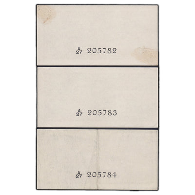 SOLD Ceylon 1942 25 Cents Notes P #44a - 3 Consecutive - Residue