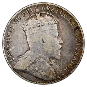 SOLD Canada 1904 50 Cents Half Dollar Silver Coin - Fine (hairlines)