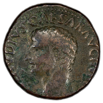 SOLD Ancient Rome AD 42 Claudius AE As Coin 9.57g RIC #116