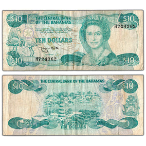 SOLD Bahamas ND (1984) $10 Ten Dollars Note P #46b - Circulated