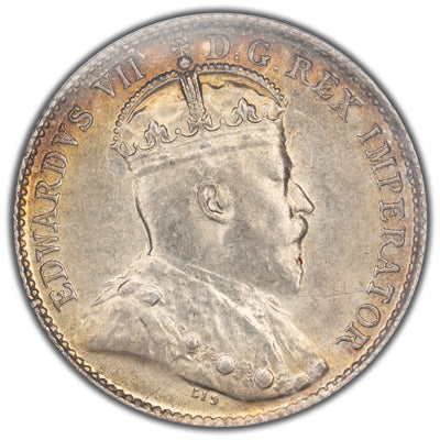 SOLD Canada 1905 5 Cents Silver Coin - ICCS AU-55