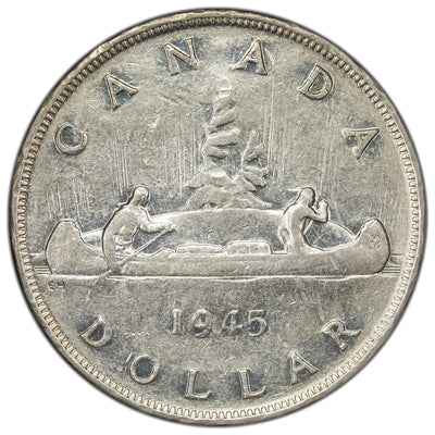 SOLD Canada 1945 $1 Silver Dollar Coin Key Date! - Cleaned