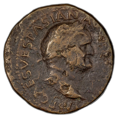 Ancient Rome AD 71 Vespasian AE As Coin RIC #90 10.83g