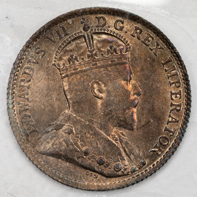 Canada 1906 5 Cents Silver Coin - ICCS MS-64