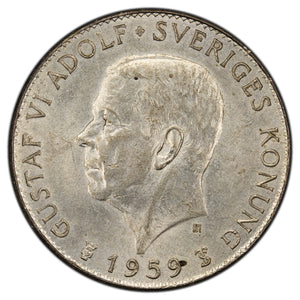 SOLD Sweden 1959 5 Five Kronor Silver Coin
