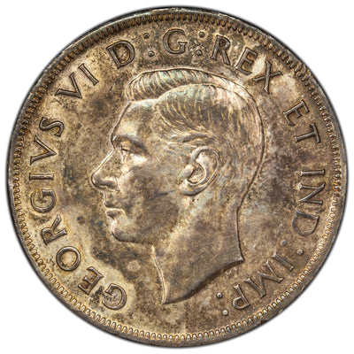 Canada 1947 Maple Leaf $1 Silver Dollar Coin Key Date! - VF-30