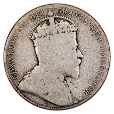 Canada 1905 50 Cents Half Dollar Silver Coin - AG