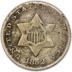 SOLD United States 1852 3 Cents Trime Silver Coin