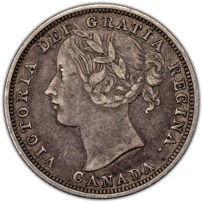 SOLD Canada 1858 Blundered I In Gratia 20 Cents Silver Coin - Very Fine