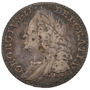 SOLD Great Britain 1758 6d Sixpence Silver Coin KM #582