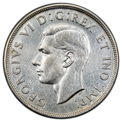 SOLD Canada 1947 Maple Leaf Double HP $1 Silver Dollar Coin - Polished